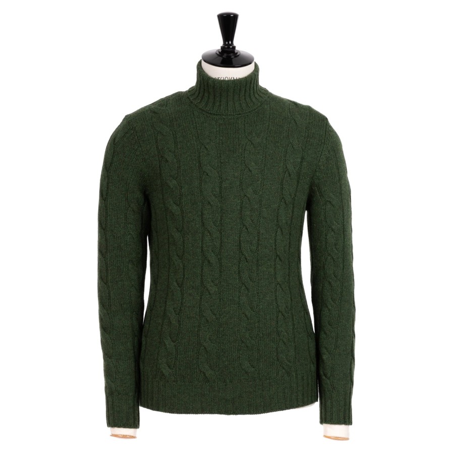 Knitwear | Di Poldo Delle Alpi Torino" Turtleneck Sweater In Pure Cariaggi Cashmere - Hand