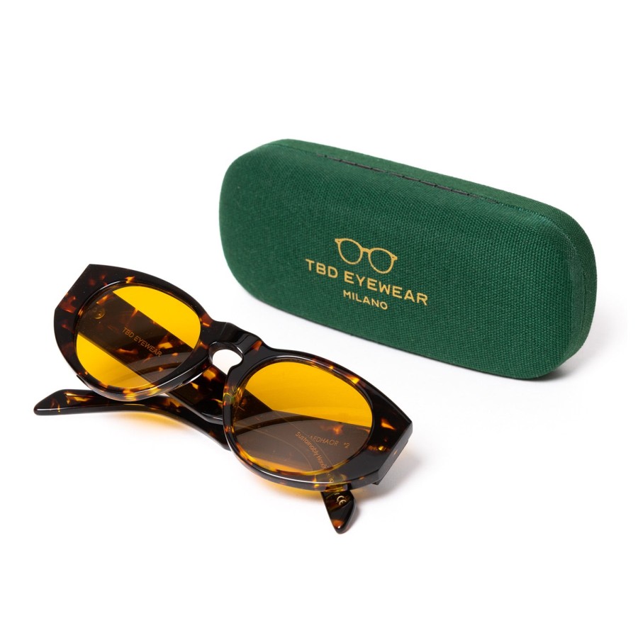 Sunglasses | TBD EYEWEAR Sunglasses "Madras Havana" With Saffron Lenses - Purely Handcrafted