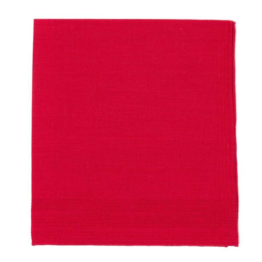 Handkerchiefs | Simonnot-Godard Duras Rouge Pocket Square Made Of Linen And Cotton