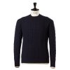 Knitwear | William Lockie Plait Jumper "Chirnside Cable" In Pure Scottish 4 Ply Cashmere Sweater