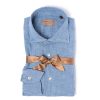 Casual Shirts | Borriello Vintage Prewashed Japanese Cotton Chambray Sport Shirt - Linea Passion