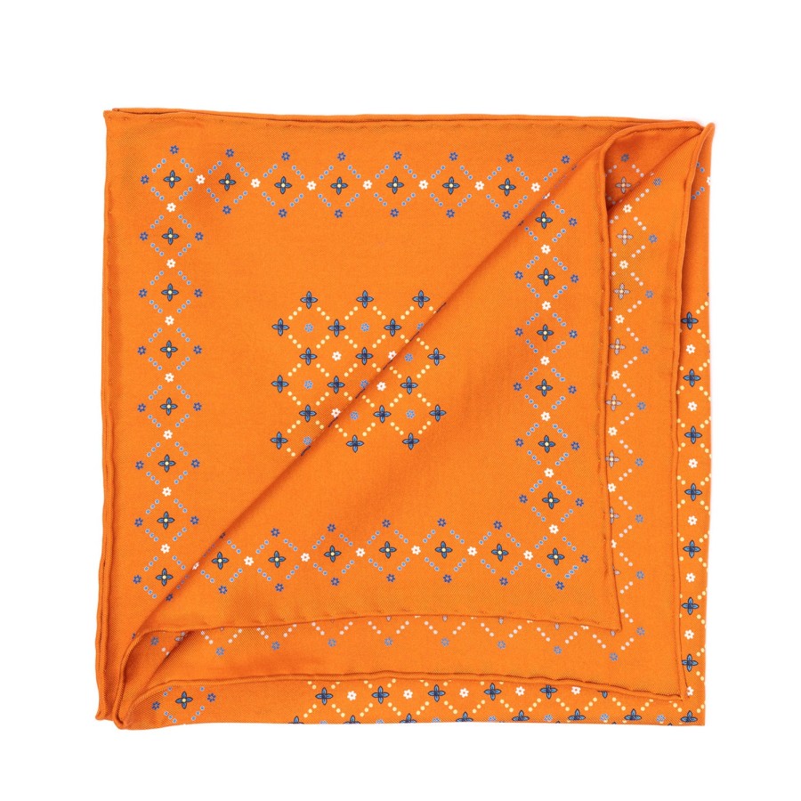 Handkerchiefs | E. Marinella Patterned Pochette In Pure English Silk - Handrolled