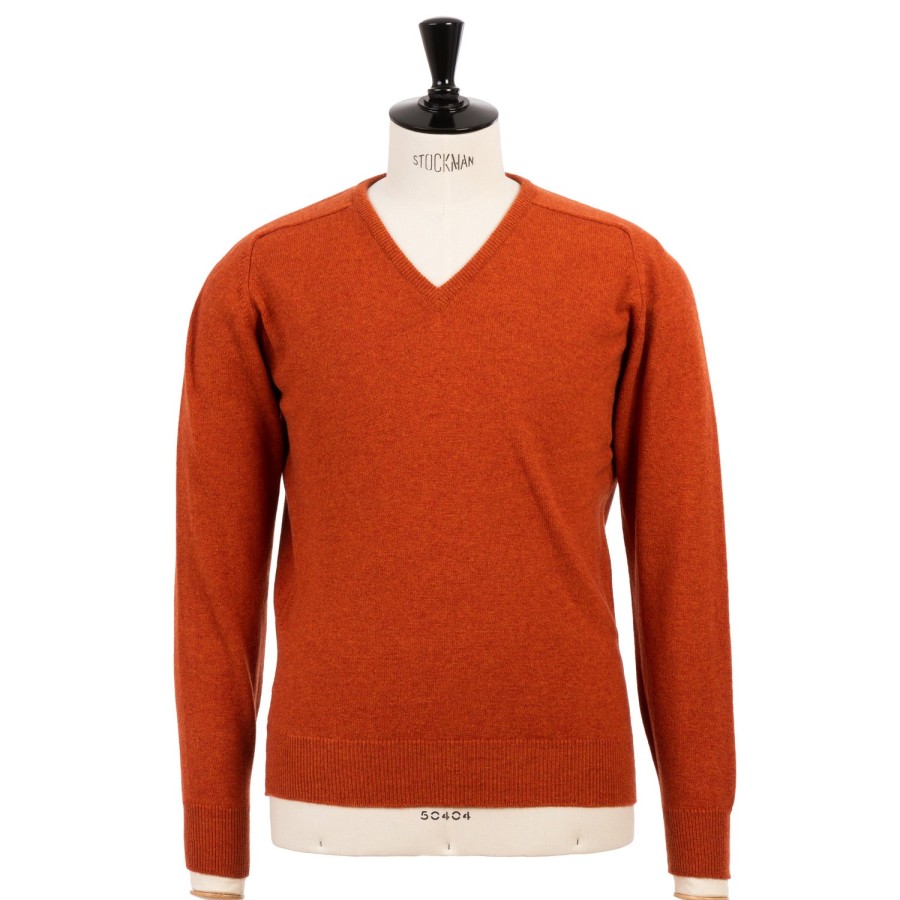 Knitwear | William Lockie Pure Geelong Lambswool "Leven Vee" Sweater - 2 Ply