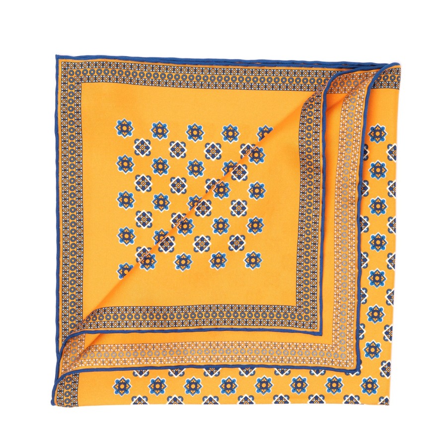 Handkerchiefs | E. Marinella Patterned Pochette In Pure English Silk - Handrolled