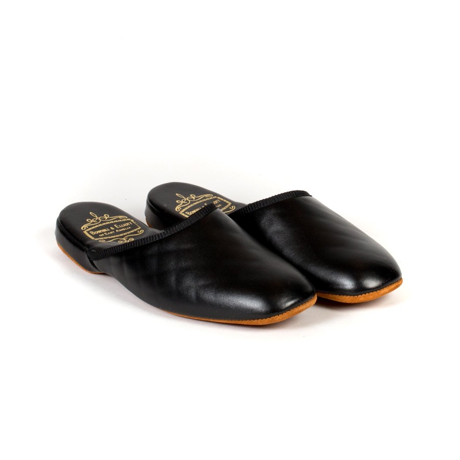 Homewear | Bowhill u0026 Elliott Bowhill & Elliot X Mj: Black Slipper Made Of Calfskin