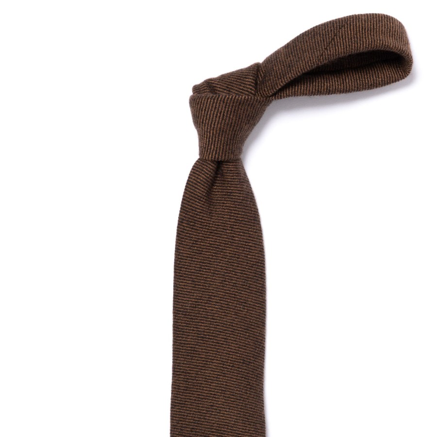 Ties | Cesare Attolini Ca Archivio Storico: Tie "Millerighe" In Cashmere And Wool - Handrolle