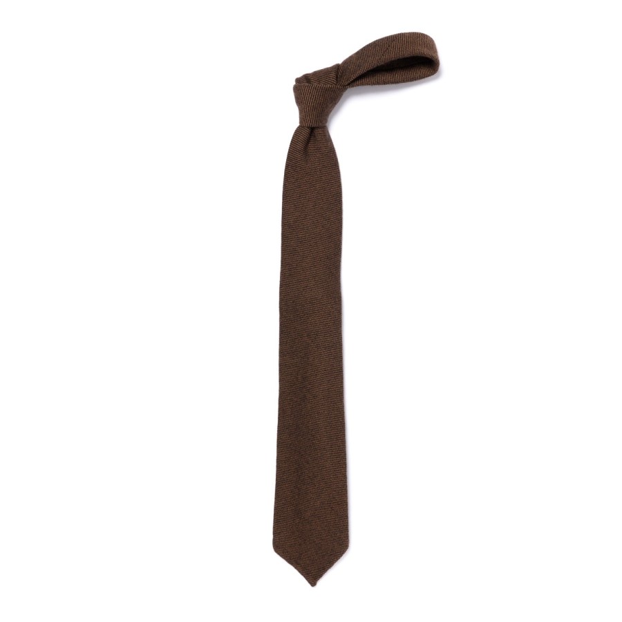 Ties | Cesare Attolini Ca Archivio Storico: Tie "Millerighe" In Cashmere And Wool - Handrolle