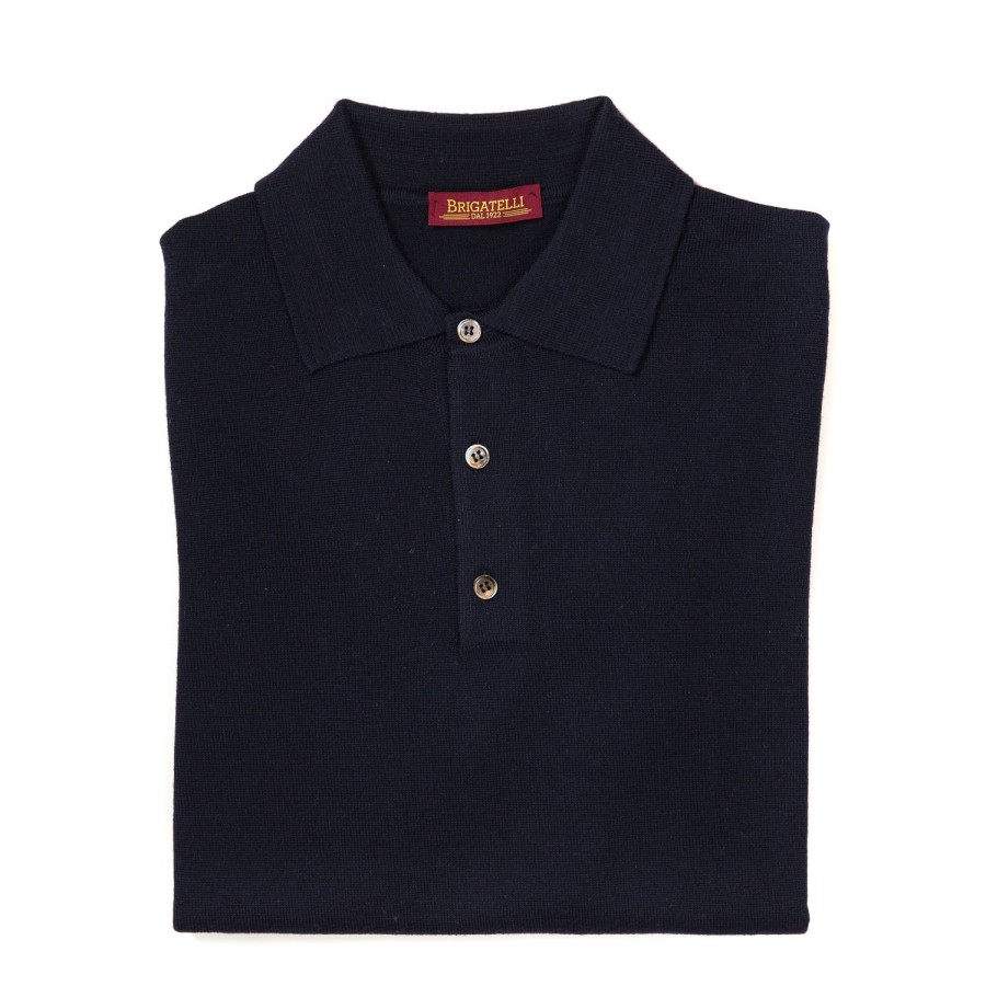 Knitwear | Brigatelli dal 1922 Brigatelli Dal 1922 Per Michael Jondral: Knitted Polo Made Of Finest M