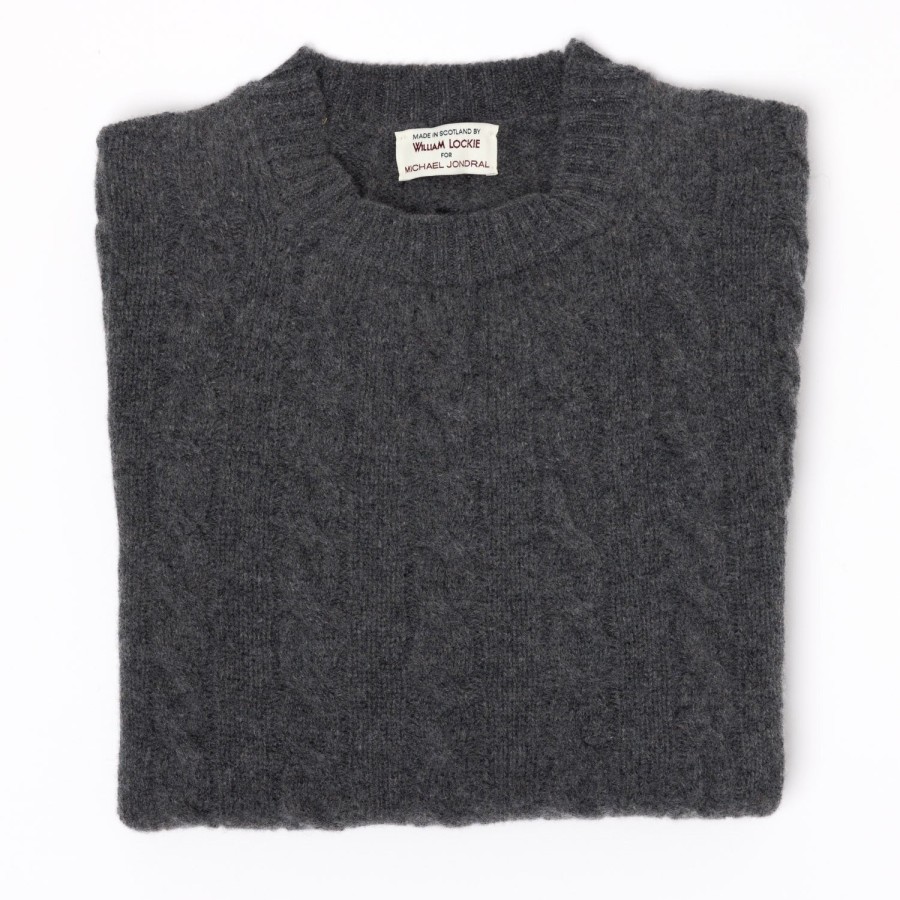 Knitwear | William Lockie Mj Exclusive: Sweater "Crew Cable-Rib" Made Of Pure Geelong