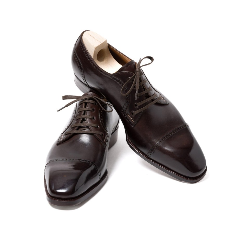 Mto | Saint Crispin's Derby "Modern B-Laceup" Made Of Dark Brown Calf Leather - En