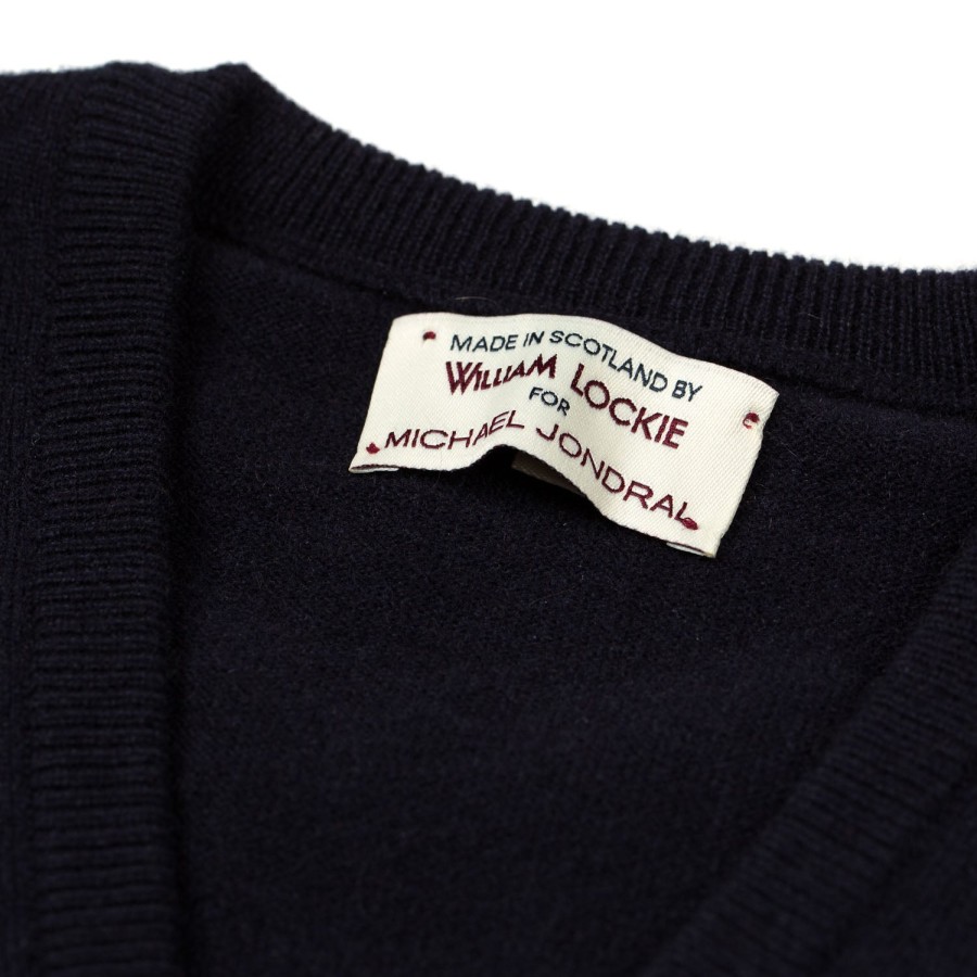 Knitwear | William Lockie Slip-Over "Oxton Slipover" Made From Fine Scottish 1 Ply-Cashmere