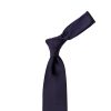 Ties | Cesare Attolini Blue Tie "Twill Diagonale" Made Of Pure Silk - Hand Rolled