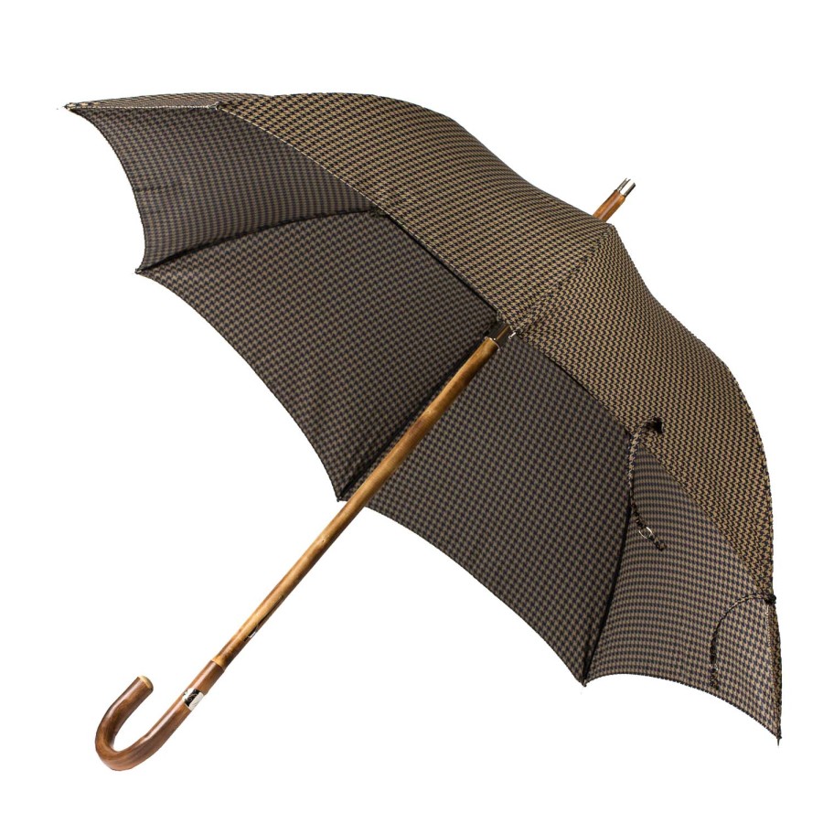 Umbrellas | Maglia Stick Umbrella "Lord" With Polished Chestnut Wood Handle - Purely Hand