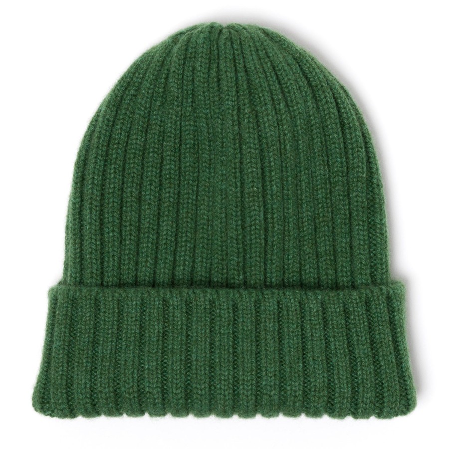 Hats | Fedeli Exclusive To Michael Jondral: Green Knitted Hat In Pure Scottish Cashm