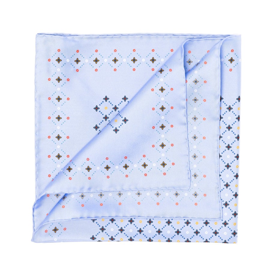 Handkerchiefs | E. Marinella Patterned Pochette In Pure English Silk - Handrolled