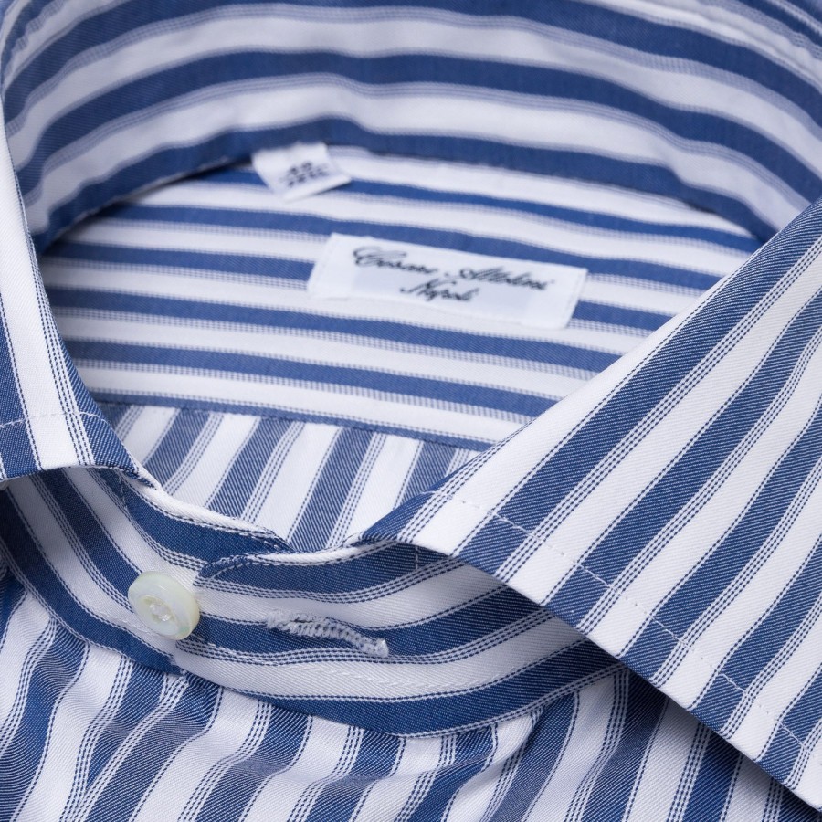 Shirts | Cesare Attolini Striped Shirt "Multipla Righe" In Fine Cotton Twill From Carlo Riva -