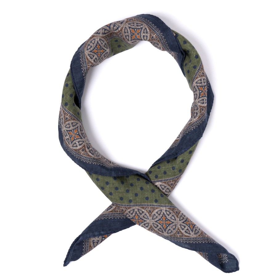 Scarfs | Manifatture Rosi Rosi Collection X Mj: Cotton And Silk "Polka Dot Neck-Square" Scarf