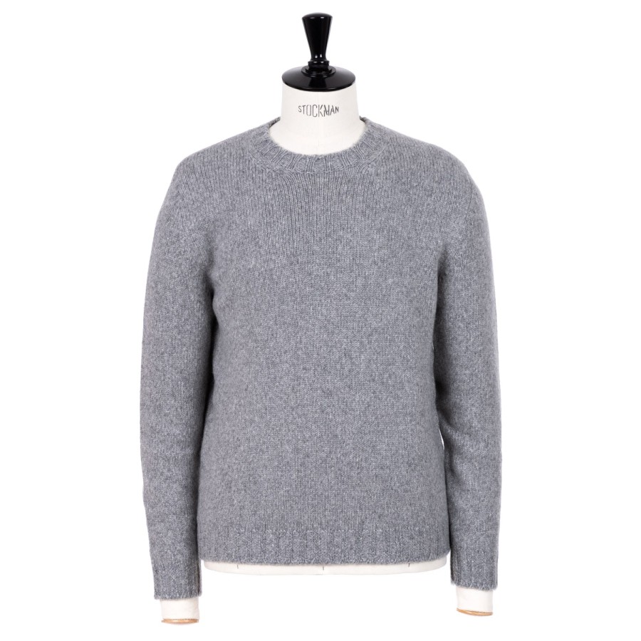 Knitwear | Fedeli Exclusive To Michael Jondral: Flannel Grey 4-Ply Piuma Cashmere Sweate