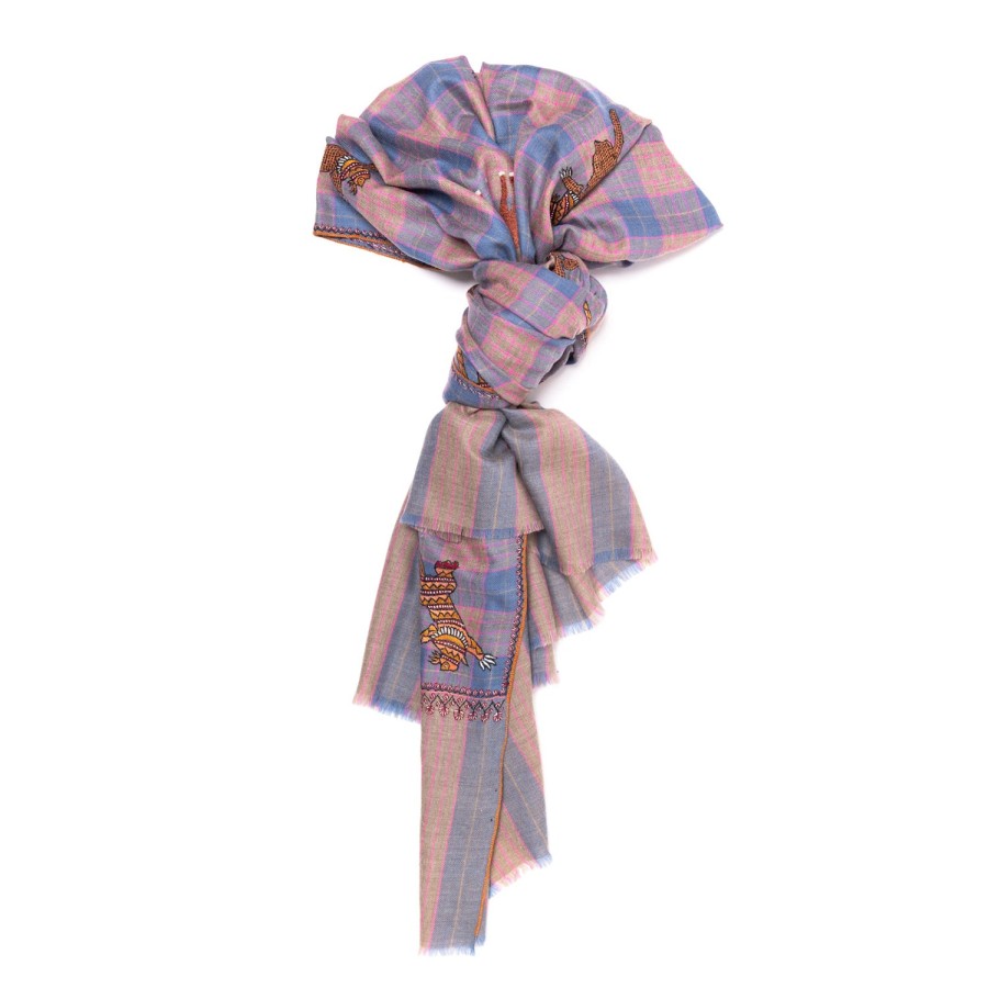 Scarfs | Yaser Shaw Mj Scarf "Shimla" Made Of Finest Hand Embroidered Pashmina Cashmere -