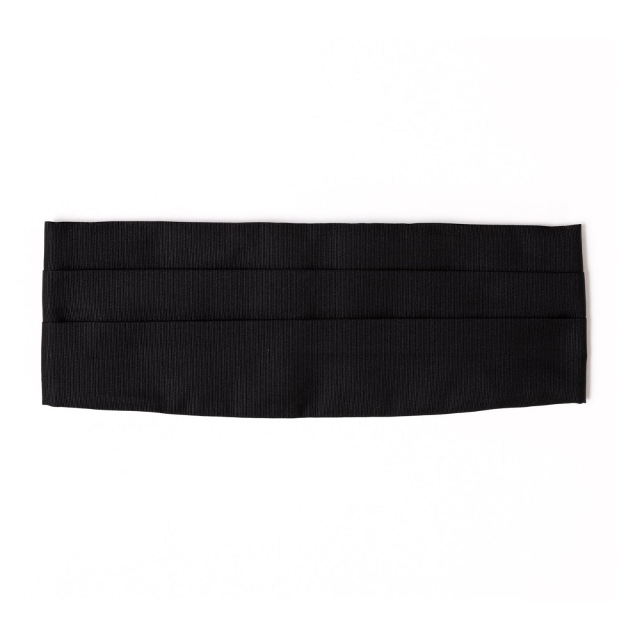 Ties | Petronius Exclusively For Michael Jondral: Black Cummerbund Made Of Pure Grosgra