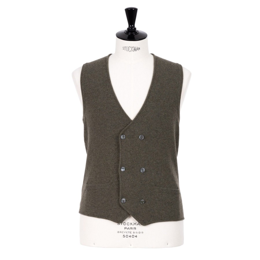 Knitwear | Settefili Settefili X Mj: Knitted Vest "Gilet Maglia Sartoriale" In Wool And Cas