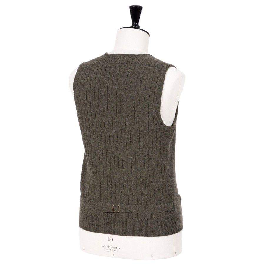 Knitwear | Settefili Settefili X Mj: Knitted Vest "Gilet Maglia Sartoriale" In Wool And Cas