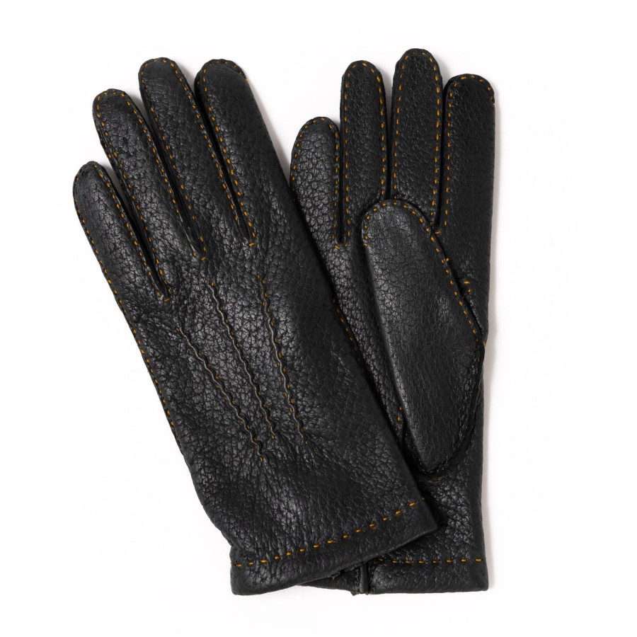 Gloves | Thomas Riemer Wien Glove "Auerberg" Made Of Peccary Leather With Cashmere Lining - Hand S