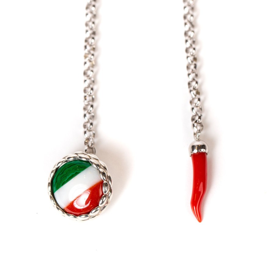 Cufflinks & Jewelry | Barbarulo Napoli Lapel Chain "Le Royal Italy" Made Of Sterling Silver - Handcrafted