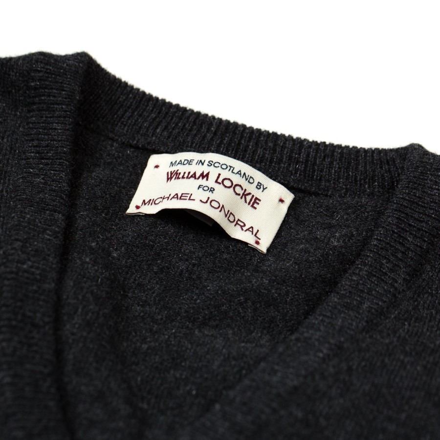 Knitwear | William Lockie Jumper "Oxton Vee" Made From Fine Scottish 1 Ply Cashmere