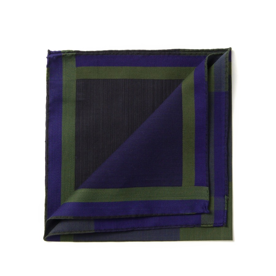 Handkerchiefs | Simonnot-Godard Checked Pocket Square "Nouveau Tartan 1972" In Pure Cotton