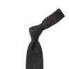 Ties | Cesare Attolini Limited Edition: Dunkelgrau Melangierte Krawatte Aus Reiner Wolle - Ha