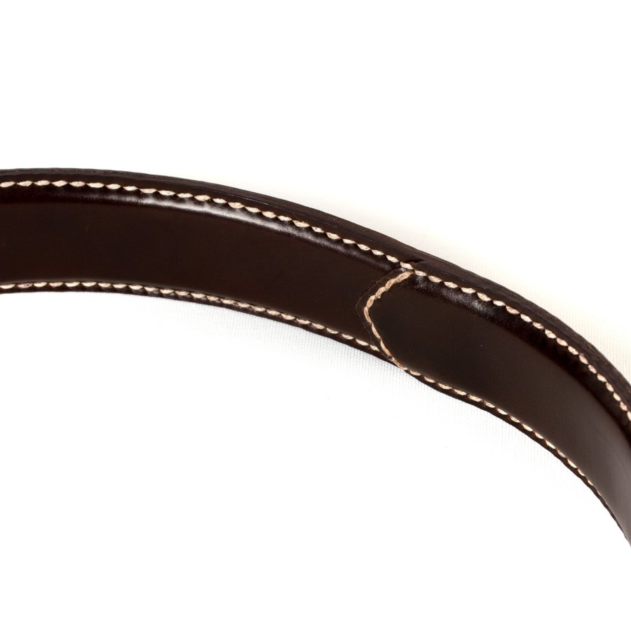 Belts | Saint Crispin's Belt Made Of Dark Brown "Horween Chicago" Horse Leather - Hand-Polished