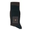 Stockings | Sozzi Dark Green And Brown Patterned Merino Wool "Pied De Poule" Knee Sock