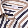 Shirts | Borriello Striped Shirt "Naples Nobility" With Cocktail Cuff - Handmade