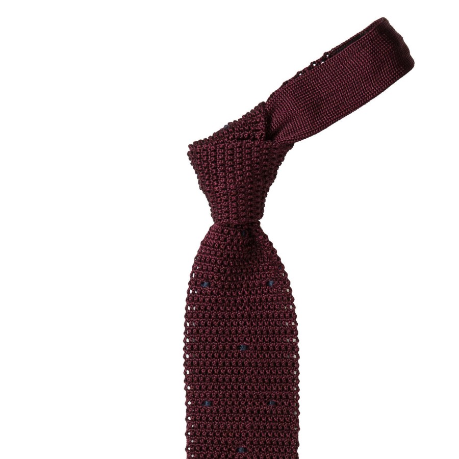 Ties | Petronius Exclusively For Michael Jondral: Petronius Knit Tie "Pois" Made Of Pur