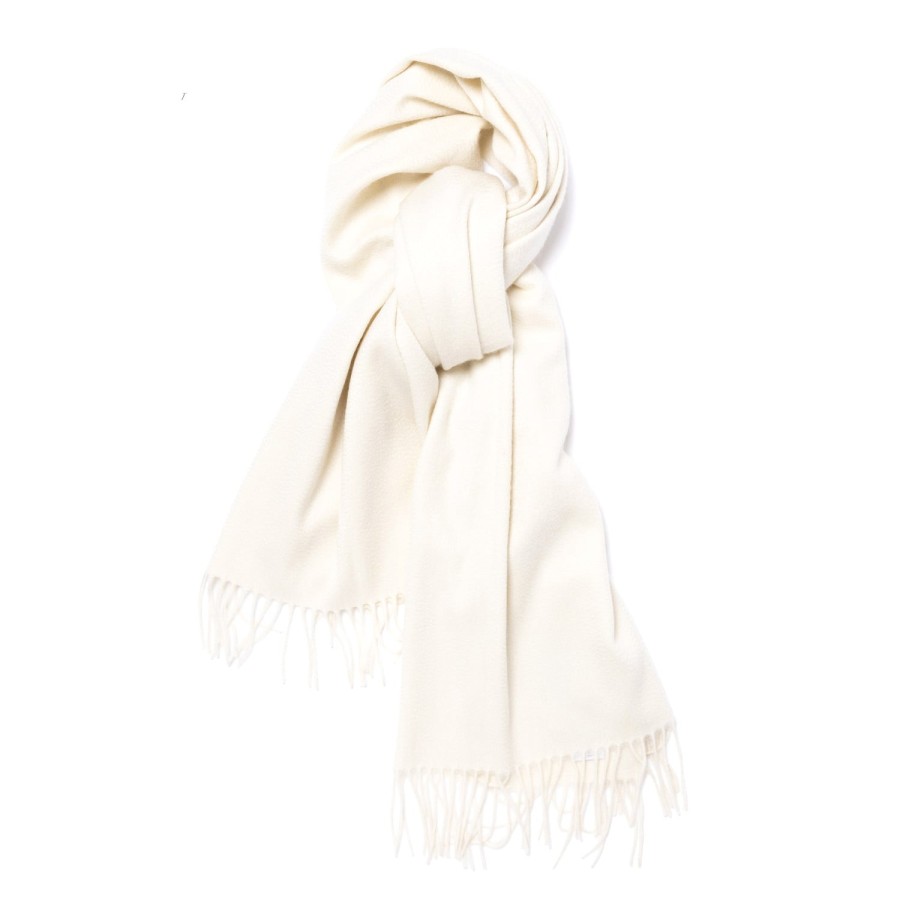 Scarfs | Joshua Ellis Joshua Ellis X Mj: Ripple Plain Stole Scarf In Pure Scottish Cashmere