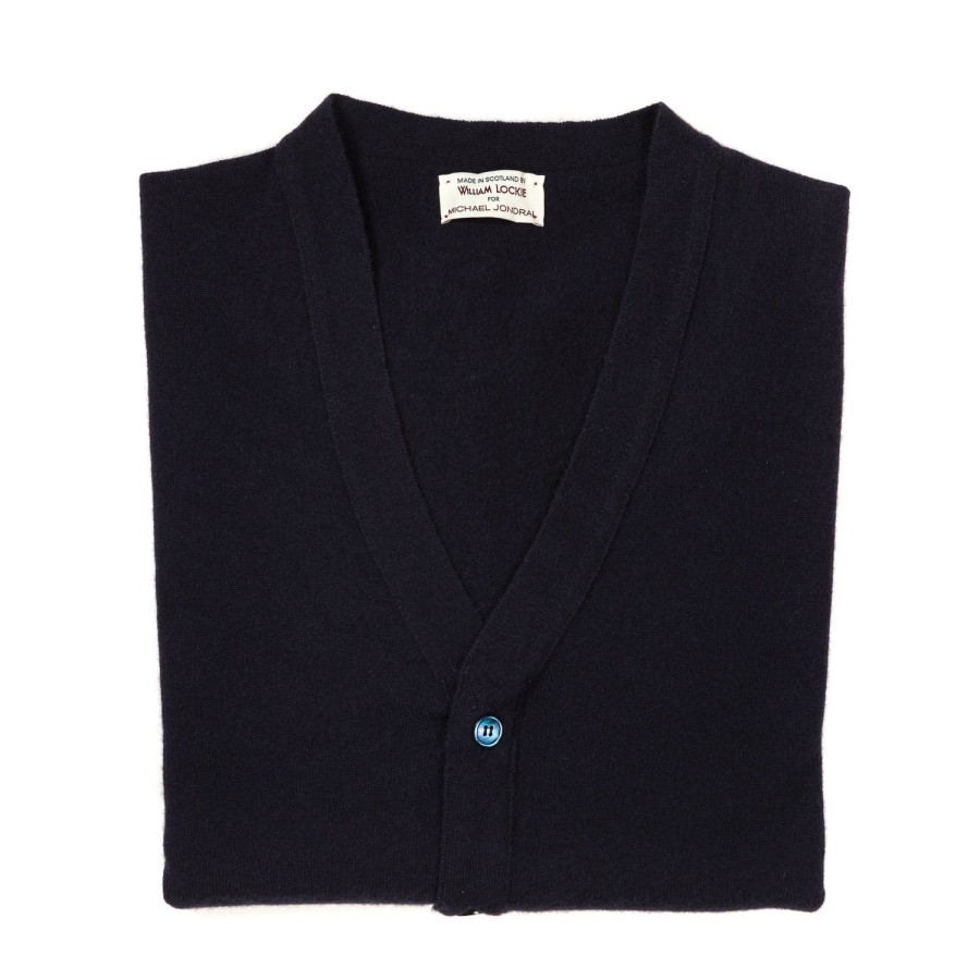 Knitwear | William Lockie Cardigan "Oxton Cardigan" Made Of Fine Scottish 1 Ply Cashmere