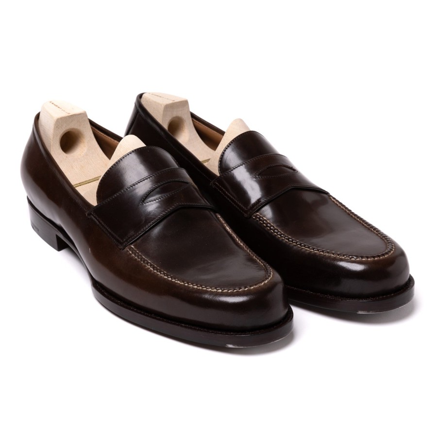 S | Saint Crispin's Limited Edition: Loafer "American Casual Penny" Made Of Original Horwe