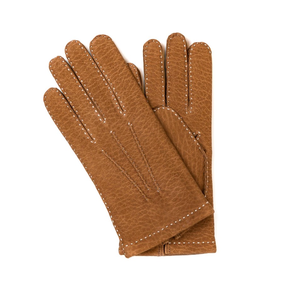 Gloves | Thomas Riemer Wien Glove "Baden" Made Of Calf Nubuck With Cashmere Lining - Hand Sewn