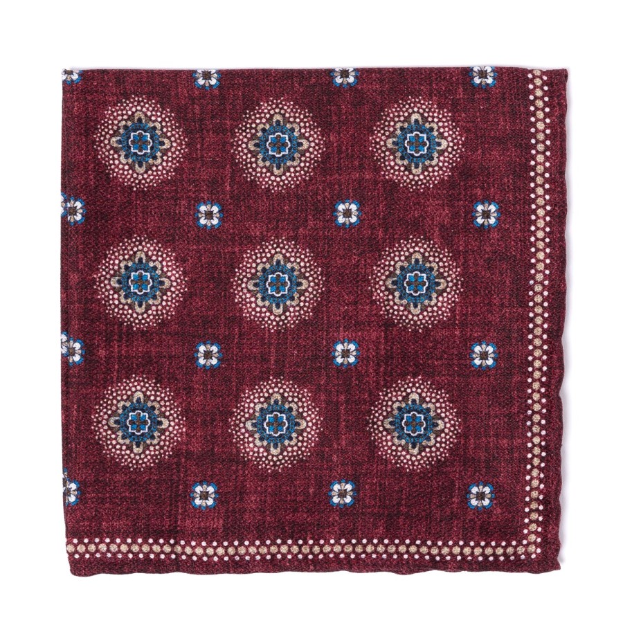 Handkerchiefs | Manifatture Rosi Rosi Collection X Mj: Pocket Square "New Flower Double Print" In Pure