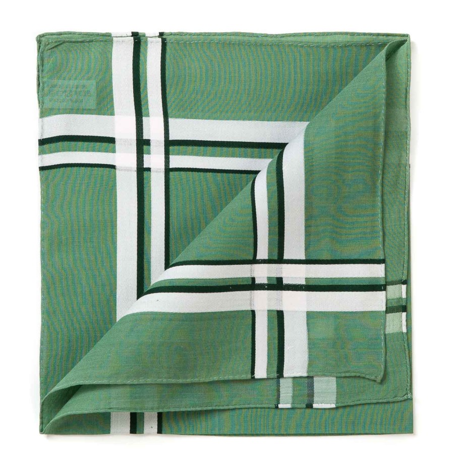 Taschentucher | Simonnot-Godard Green Handkerchief "Picasso" Made Of Pure Cotton