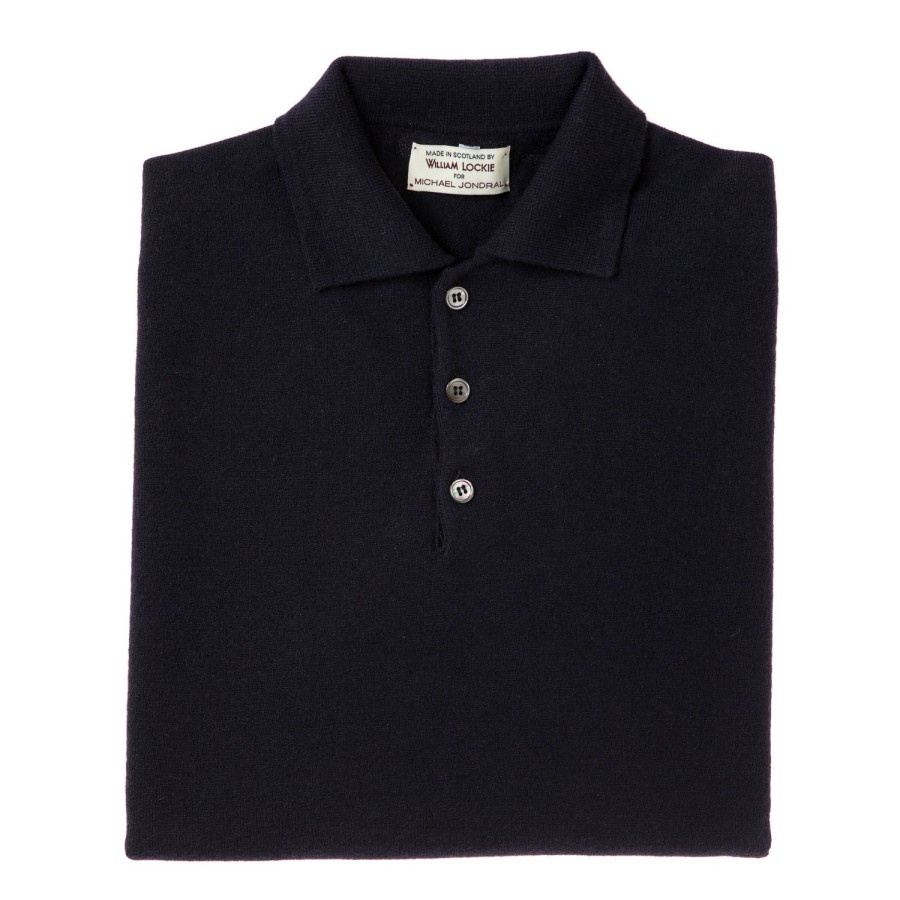 Knitwear | William Lockie Knitted Polo "Oxton Sportshirt" Made Of Fine Scottish 1-Ply Cashmere