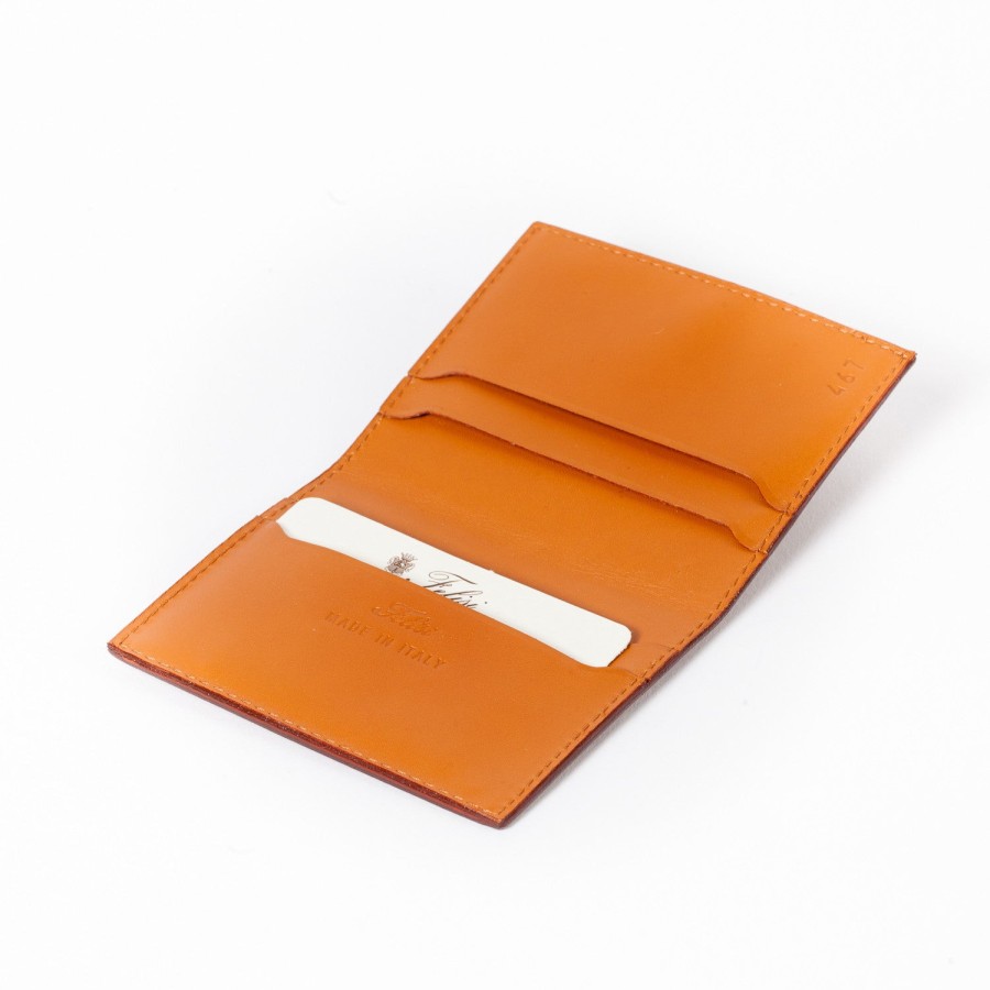 Small Leather Goods | Felisi Cognac-Colored Calfskin Card Case