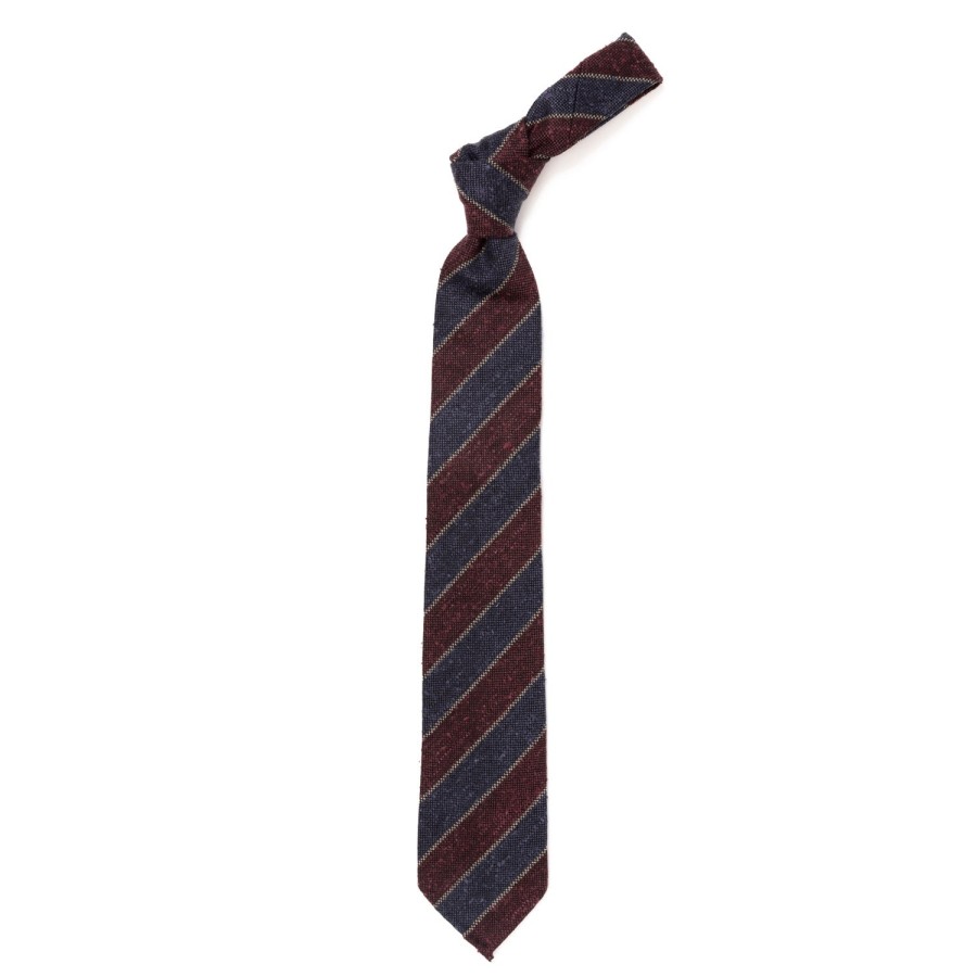 Ties | Cesare Attolini Ca Archivio Storico: Tie "Nuova Universita" In Wool And Silk - Handrol