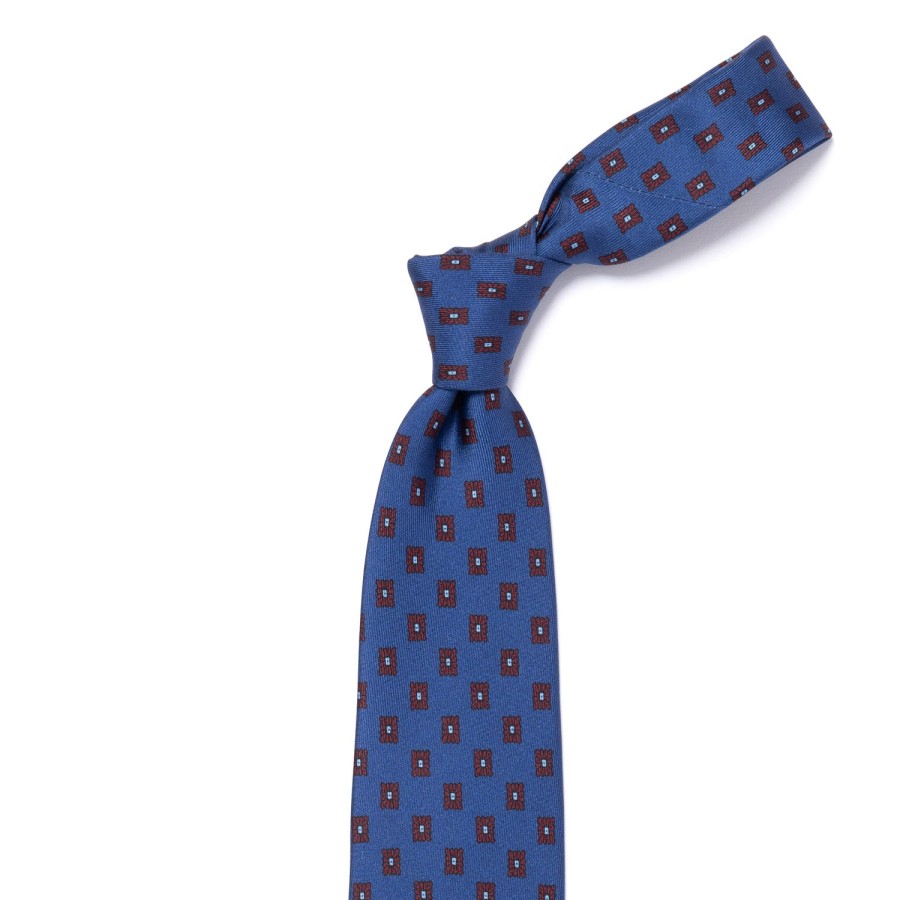 Ties | Cesare Attolini Ca Archivio Storico: Tie "Medaglione Quadretto" In Pure Silk - Handrol