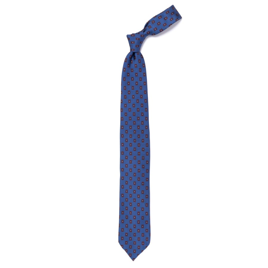 Ties | Cesare Attolini Ca Archivio Storico: Tie "Medaglione Quadretto" In Pure Silk - Handrol