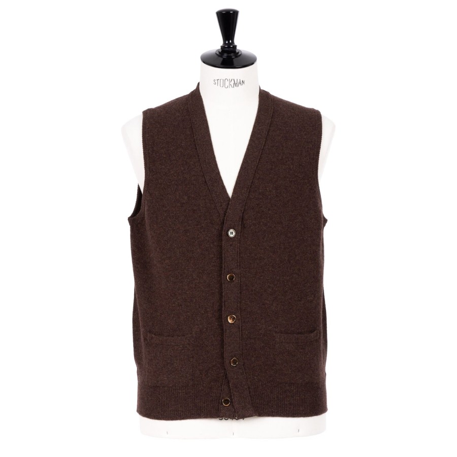 Knitwear | William Lockie Mj Exclusive: Knitted Vest "Rob Waistcoat" Made Of Pure Geelong Lambsw