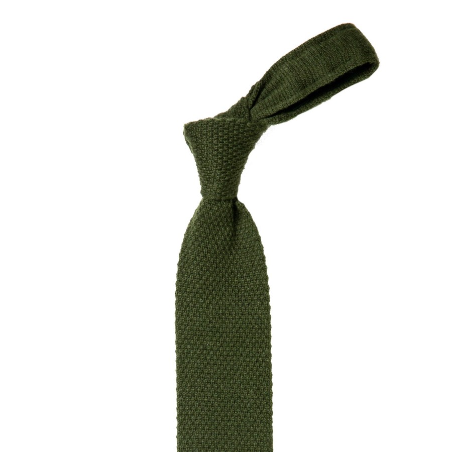 Ties | Petronius Petronius X Mj: Knitted Tie "Crochet" Made Of Pure Cashmere