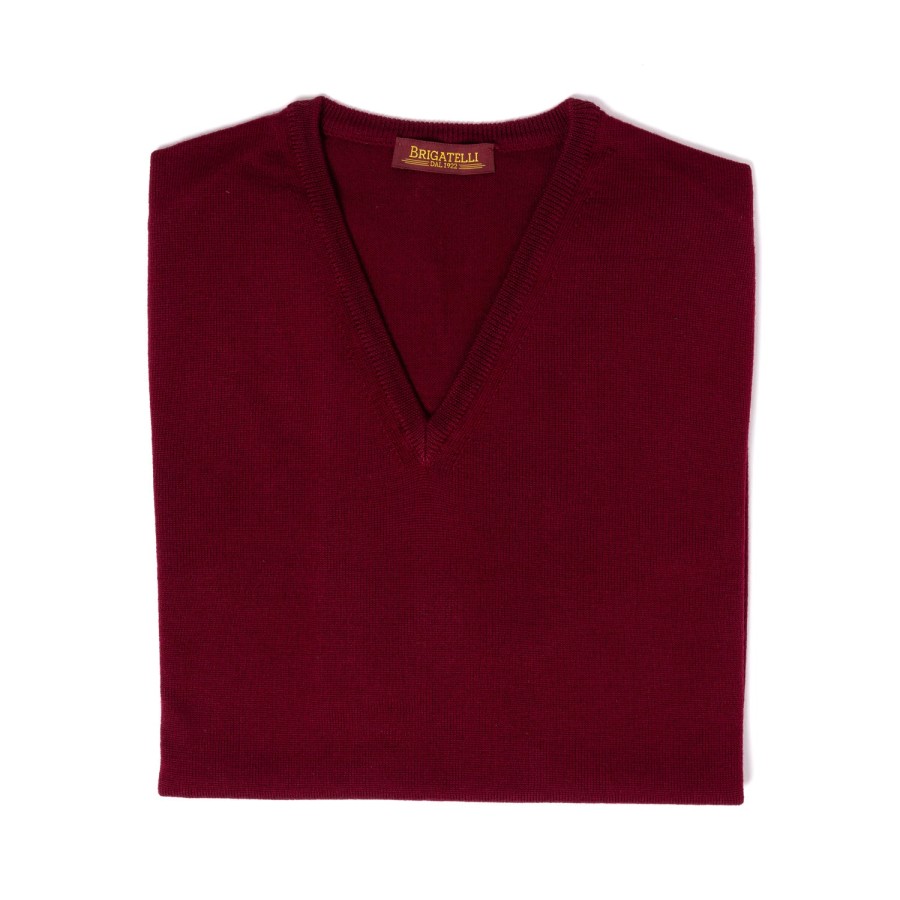 Knitwear | Brigatelli dal 1922 Brigatelli Dal 1922 Per Michael Jondral: V Sweater In The Finest Merin