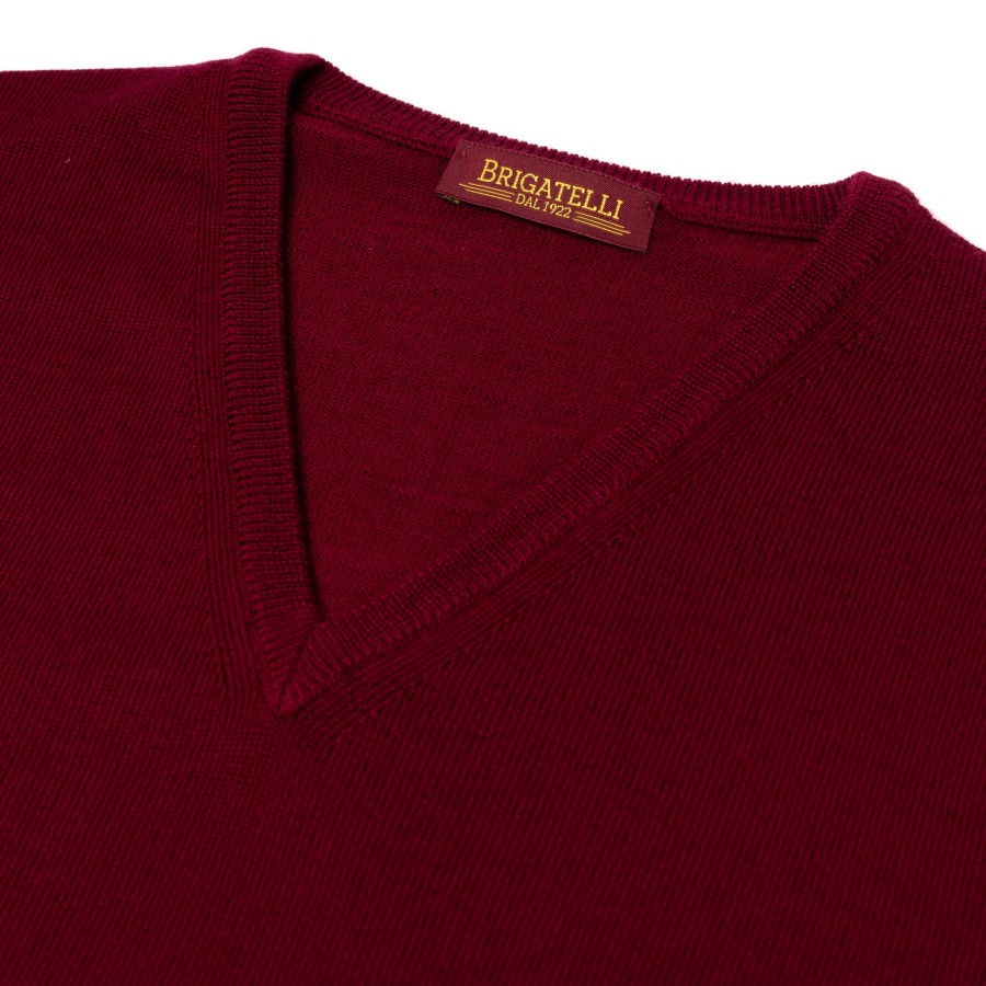 Knitwear | Brigatelli dal 1922 Brigatelli Dal 1922 Per Michael Jondral: V Sweater In The Finest Merin